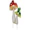 16" Red & Green Double Mushrooms Outdoor Garden Stake